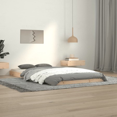 Estructura de cama madera maciza de pino 100x200 cm de vidaXL, Camas y somieres - Ref: Foro24-823454, Precio: 60,89 €, Descue...