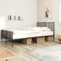 Bettgestell mit Kopf- und Fußteil aus schwarzem Metall, 160 x 200 cm von vidaXL, Betten und Lattenroste - Ref: Foro24-350885,...