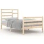 Bettgestell aus Massivholz 100x200 cm von vidaXL, Betten und Lattenroste - Ref: Foro24-3105850, Preis: 106,40 €, Rabatt: %