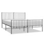 Estructura de cama cabecero y estribo metal negro 160x200 cm de vidaXL, Camas y somieres - Ref: Foro24-350885, Precio: 118,36...
