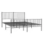 Black metal headboard and footboard bed frame 160x200 cm by vidaXL, Beds and slatted bases - Ref: Foro24-350885, Price: 116,7...