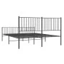 Black metal headboard and footboard bed frame 160x200 cm by vidaXL, Beds and slatted bases - Ref: Foro24-350885, Price: 116,7...