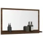 Espejo de baño madera contrachapada marrón roble 60x10,5x37 cm de vidaXL, Tocadores de baño - Ref: Foro24-815638, Precio: 30,...