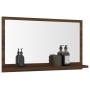 Oak brown plywood bathroom mirror 60x10.5x37 cm by vidaXL, bathroom vanities - Ref: Foro24-815638, Price: 30,59 €, Discount: %