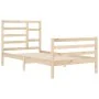 Bettgestell aus Massivholz 100x200 cm von vidaXL, Betten und Lattenroste - Ref: Foro24-3105850, Preis: 106,40 €, Rabatt: %