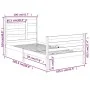 Bettgestell aus Massivholz 100x200 cm von vidaXL, Betten und Lattenroste - Ref: Foro24-3105850, Preis: 106,40 €, Rabatt: %