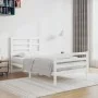 Solid white pine wood bed frame 100x200 cm by vidaXL, Beds and slatted bases - Ref: Foro24-3105851, Price: 112,74 €, Discount: %