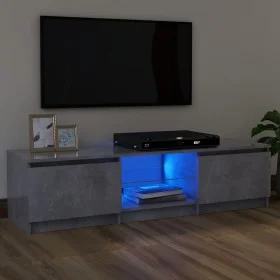 Mueble de TV con luces LED gris hormigón 120x30x35,5 cm de vidaXL, Muebles TV - Ref: Foro24-804287, Precio: 62,48 €, Descuent...