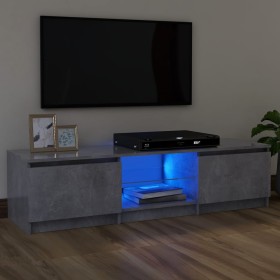 TV-Schrank mit LED-Leuchten betongrau 120x30x35,5 cm von vidaXL, TV-Möbel - Ref: Foro24-804287, Preis: 63,42 €, Rabatt: %