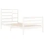 Solid white pine wood bed frame 100x200 cm by vidaXL, Beds and slatted bases - Ref: Foro24-3105851, Price: 112,74 €, Discount: %