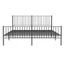Estructura de cama cabecero y estribo metal negro 183x213cm de vidaXL, Camas y somieres - Ref: Foro24-350887, Precio: 113,70 ...