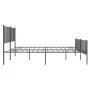 Estructura de cama cabecero y estribo metal negro 183x213cm de vidaXL, Camas y somieres - Ref: Foro24-350887, Precio: 113,70 ...