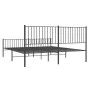 Estructura de cama cabecero y estribo metal negro 183x213cm de vidaXL, Camas y somieres - Ref: Foro24-350887, Precio: 113,70 ...
