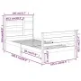 Solid white pine wood bed frame 100x200 cm by vidaXL, Beds and slatted bases - Ref: Foro24-3105851, Price: 112,74 €, Discount: %