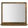 Espejo de baño madera contrachapada roble ahumado 40x10,5x37 cm de vidaXL, Tocadores de baño - Ref: Foro24-815633, Precio: 24...