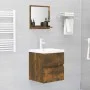 Espejo de baño madera contrachapada roble ahumado 40x10,5x37 cm de vidaXL, Tocadores de baño - Ref: Foro24-815633, Precio: 24...