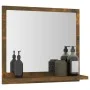 Espejo de baño madera contrachapada roble ahumado 40x10,5x37 cm de vidaXL, Tocadores de baño - Ref: Foro24-815633, Precio: 24...