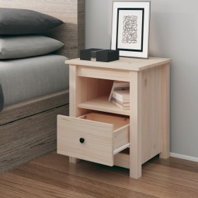 Solid pine wood bedside table 40x35x49 cm by vidaXL, Nightstands - Ref: Foro24-813709, Price: 61,15 €, Discount: %