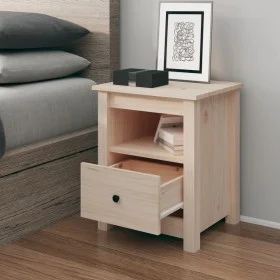 Solid pine wood bedside table 40x35x49 cm by vidaXL, Nightstands - Ref: Foro24-813709, Price: 59,21 €, Discount: %