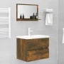 Bathroom mirror in smoked oak plywood, 60x10.5x37 cm by vidaXL, bathroom vanities - Ref: Foro24-815636, Price: 34,70 €, Disco...