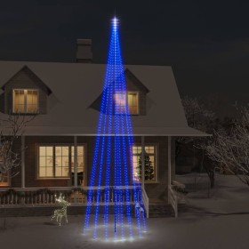 Árbol de Navidad en asta de bandera 1134 LED azul 800 cm