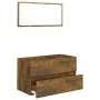 Bathroom furniture set, 2 pieces, smoked oak plywood. by vidaXL, Bathroom furniture - Ref: Foro24-815738, Price: 61,87 €, Dis...