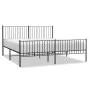 Estructura de cama cabecero y estribo metal negro 193x203cm de vidaXL, Camas y somieres - Ref: Foro24-350888, Precio: 100,67 ...