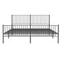 Estructura de cama cabecero y estribo metal negro 193x203cm de vidaXL, Camas y somieres - Ref: Foro24-350888, Precio: 100,67 ...