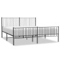 Black metal headboard and footboard bed frame 200x200 cm by vidaXL, Beds and slatted bases - Ref: Foro24-350889, Price: 113,4...