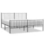Black metal headboard and footboard bed frame 200x200 cm by vidaXL, Beds and slatted bases - Ref: Foro24-350889, Price: 111,9...
