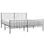 Black metal headboard and footboard bed frame 200x200 cm by vidaXL, Beds and slatted bases - Ref: Foro24-350889, Price: 111,9...