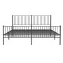 Black metal headboard and footboard bed frame 200x200 cm by vidaXL, Beds and slatted bases - Ref: Foro24-350889, Price: 111,9...
