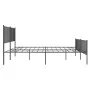 Black metal headboard and footboard bed frame 200x200 cm by vidaXL, Beds and slatted bases - Ref: Foro24-350889, Price: 111,9...