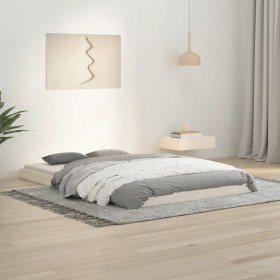 Solid white pine wood bed frame 120x190 cm by vidaXL, Beds and slatted bases - Ref: Foro24-823475, Price: 78,90 €, Discount: %