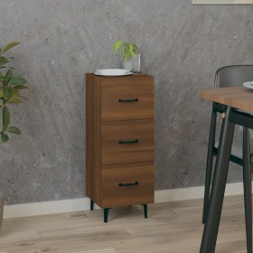 Braunes Sideboard aus Holzwerkstoff Eiche 34,5x34x90 cm von vidaXL, Sideboards - Ref: Foro24-817413, Preis: 62,54 €, Rabatt: %