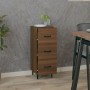 Braunes Sideboard aus Holzwerkstoff Eiche 34,5x34x90 cm von vidaXL, Sideboards - Ref: Foro24-817413, Preis: 62,54 €, Rabatt: %
