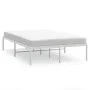 Estructura de cama de metal blanca 120x190 cm de vidaXL, Camas y somieres - Ref: Foro24-350910, Precio: 86,24 €, Descuento: %