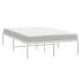 Estructura de cama de metal blanca 120x190 cm de vidaXL, Camas y somieres - Ref: Foro24-350910, Precio: 86,24 €, Descuento: %