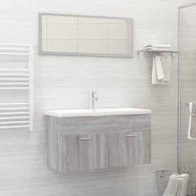 Badezimmermöbel-Set, 2-teilig, sonomagraues Sperrholz von vidaXL, Badezimmermöbel - Ref: Foro24-826624, Preis: 61,94 €, Rabat...