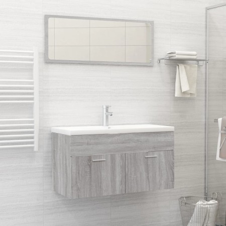 Badezimmermöbel-Set, 2-teilig, sonomagraues Sperrholz von vidaXL, Badezimmermöbel - Ref: Foro24-826624, Preis: 61,94 €, Rabat...