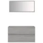 Set de muebles de baño 2 pzas madera contrachapada gris sonoma de vidaXL, Muebles de baño - Ref: Foro24-815739, Precio: 63,95...