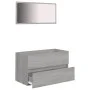 Set de muebles de baño 2 pzas madera contrachapada gris sonoma de vidaXL, Muebles de baño - Ref: Foro24-815739, Precio: 63,95...