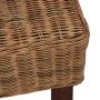 Sillas de comedor 2 unidades ratán natural marrón