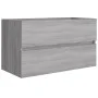 Set de muebles de baño 2 pzas madera contrachapada gris sonoma de vidaXL, Muebles de baño - Ref: Foro24-815739, Precio: 63,95...