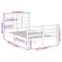 Bettgestell aus massivem Kiefernholz, 120 x 200 cm von vidaXL, Betten und Lattenroste - Ref: Foro24-3105855, Preis: 114,54 €,...