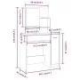 Schminktisch mit schwarzem Spiegel 86,5x35x136 cm von vidaXL, Schlafzimmerkommoden - Ref: Foro24-802958, Preis: 84,26 €, Raba...