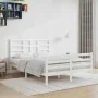 Solid white pine wood bed frame 120x200 cm by vidaXL, Beds and slatted bases - Ref: Foro24-3105856, Price: 127,56 €, Discount: %