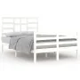 Solid white pine wood bed frame 120x200 cm by vidaXL, Beds and slatted bases - Ref: Foro24-3105856, Price: 127,56 €, Discount: %