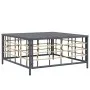 Anthrazitgrauer Gartentisch aus synthetischem Rattan 70x70x34 cm von vidaXL, Modulare Sofas für den Außenbereich - Ref: Foro2...