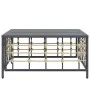 Anthrazitgrauer Gartentisch aus synthetischem Rattan 70x70x34 cm von vidaXL, Modulare Sofas für den Außenbereich - Ref: Foro2...
